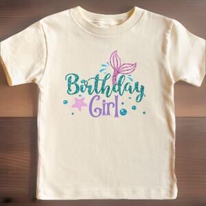 Girls Mermaid Birthday Shirt 18-24 Mo